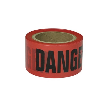Presco Barricade Tape, Gauge 2 Mil, Danger Do Not Enter, Red B3102R10